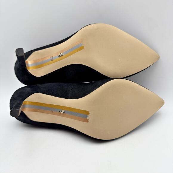 Sam Edelman Womens Hazel Point Toe Pumps US 8 Wide Black Suede Stiletto NIB - Picture 11 of 13